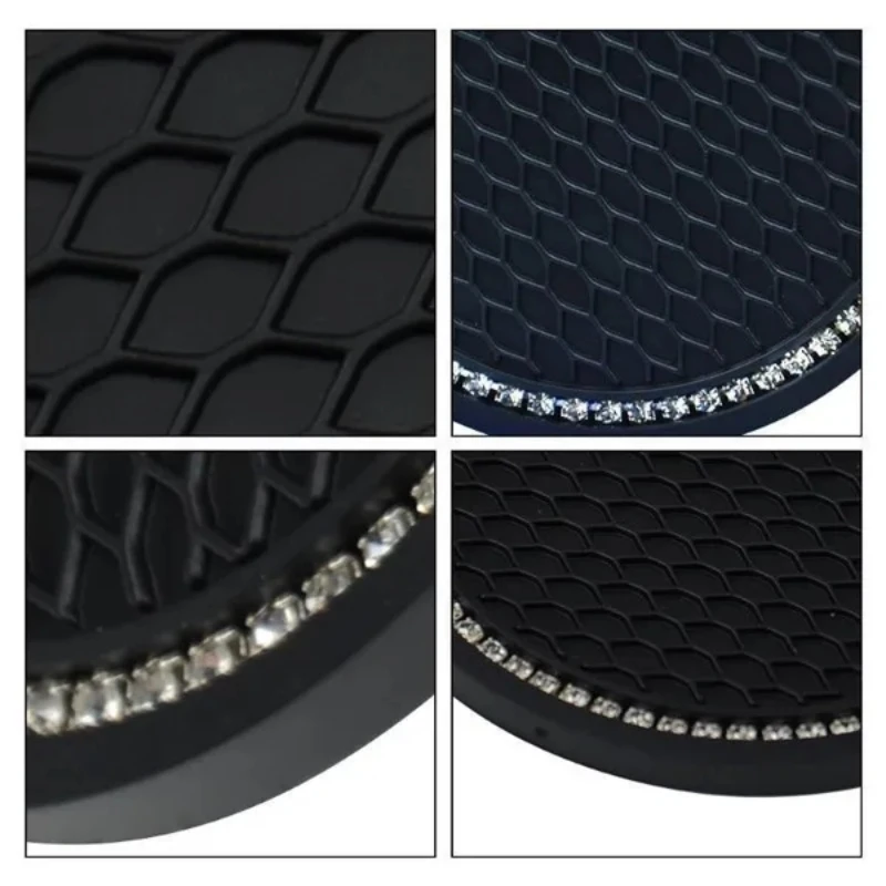 1/2Pcs Car Coaster Water Cup Holder Anti-slip Pad Mat Silicone Gadget Round Heat Insulation Mats Car Interior Accessories