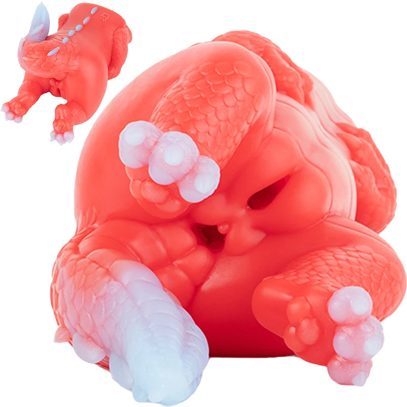 LUUK Realistic Dragon Pussy Sex Toy Men Masturbator Two Channel Silicone Dragon Butt Pussy Stroker For Men Aritificial Vagina
