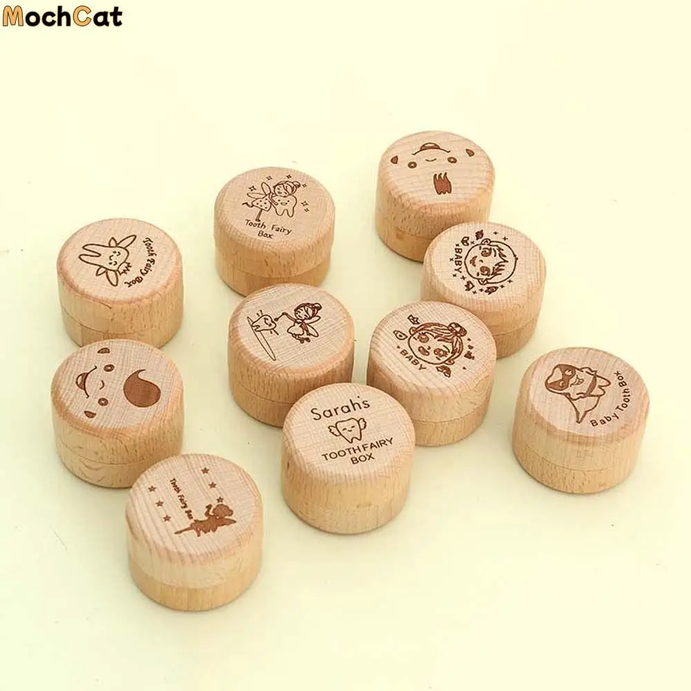 

Wooden Wood Baby Tooth Box Baby Teeth Save Fetal Hair Umbilical Cord Preservation Tooth Fairy Box Tooth Box Keepsake Box