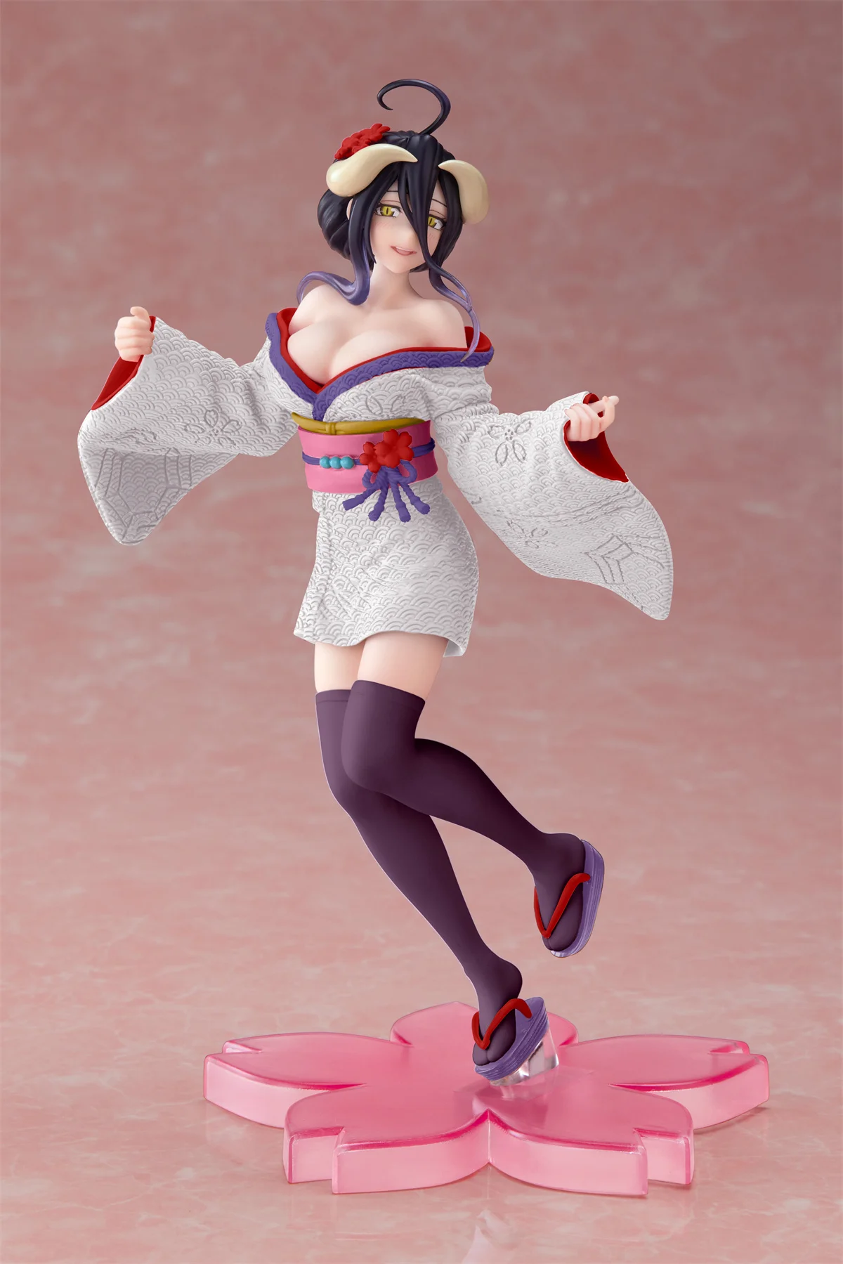 Em estoque taito coreful overlord albedo sakura quimono desktop bonito bonecas anime figura de ação brinquedo presente modelo coleção