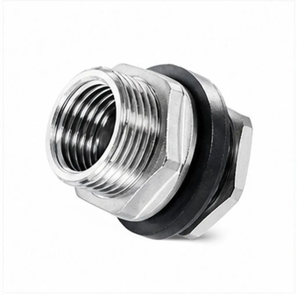 1/2 Inch Bulkhead Water Tank Connector – High Precision Threaded Fitting for Tanks, Pools, Aquariums & Garden Hose