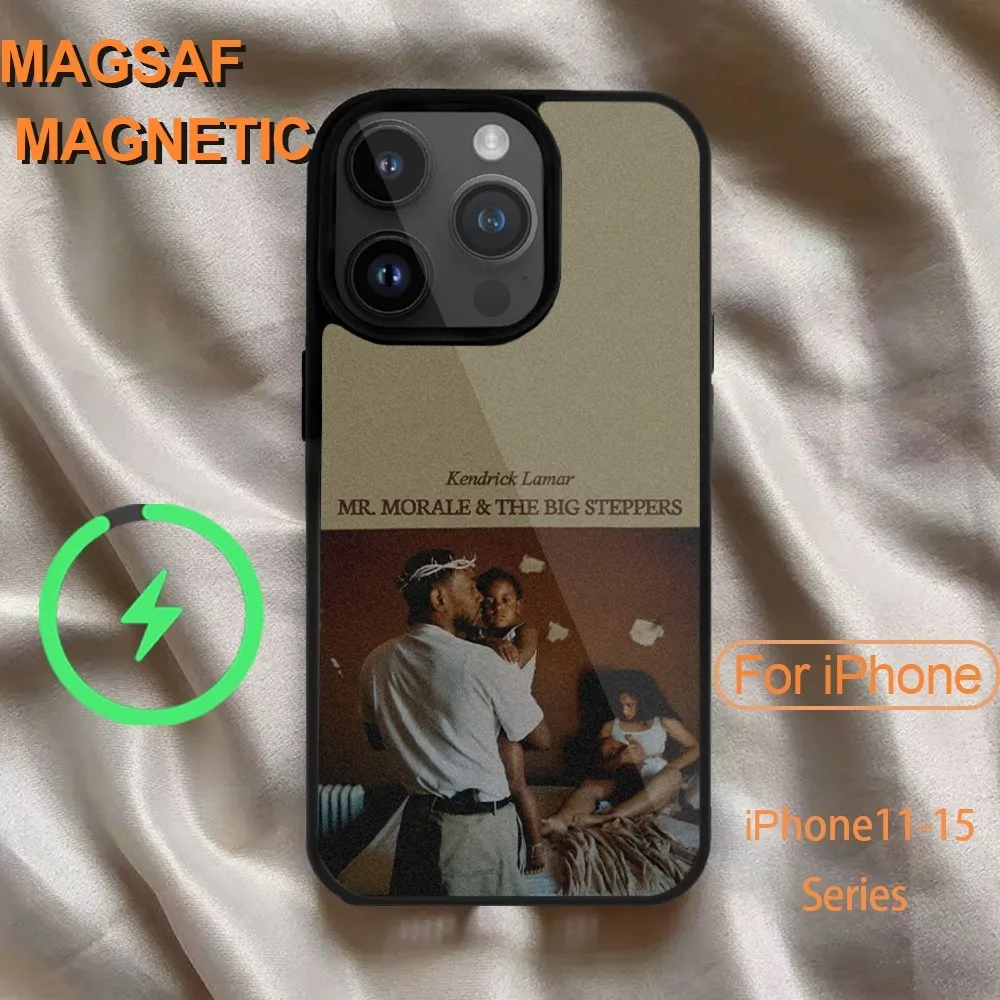 Kendrick Lamar Rapper  Phone Case  For iPhone 14 13 12 11 15 Pro Max Magsafe Wireless Charge Plus Mini Cover