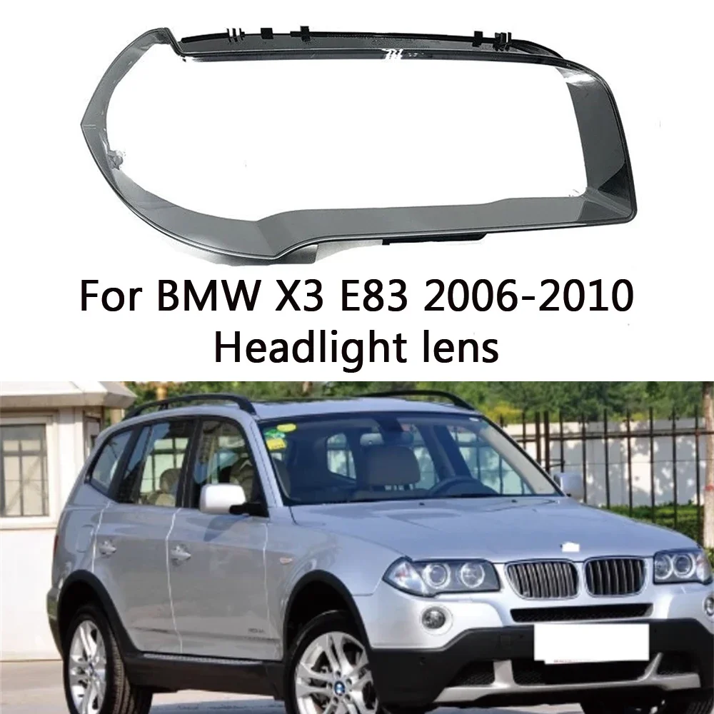 

Чехол для передних фар автомобиля BMW X3 E83 2006-2010, прозрачный абажур, замена оригинального стеклянного объектива