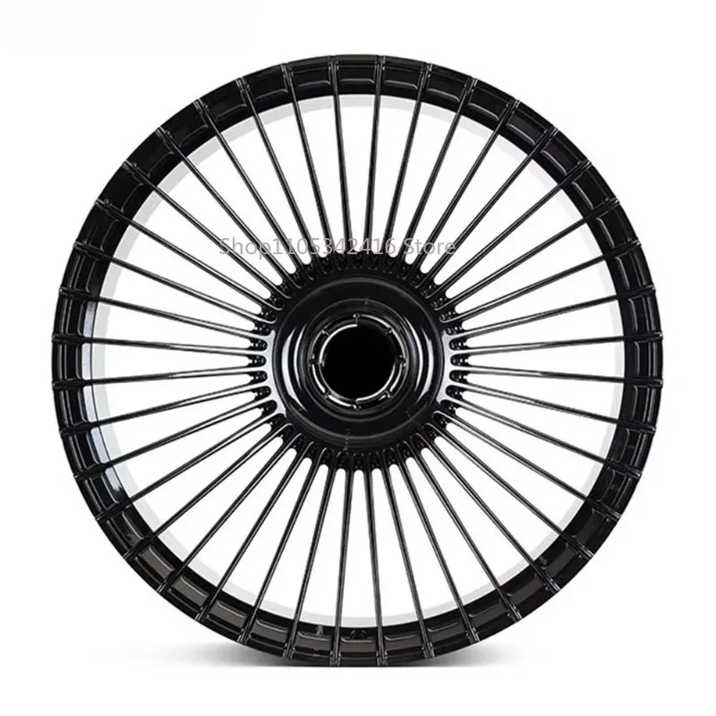 Multiple Spokes Glossy Black Forged Alloy Wheel Rim 5x114.3 5x120 5x130 15-26 Inch Fit Luxury Passenger Car Wheels