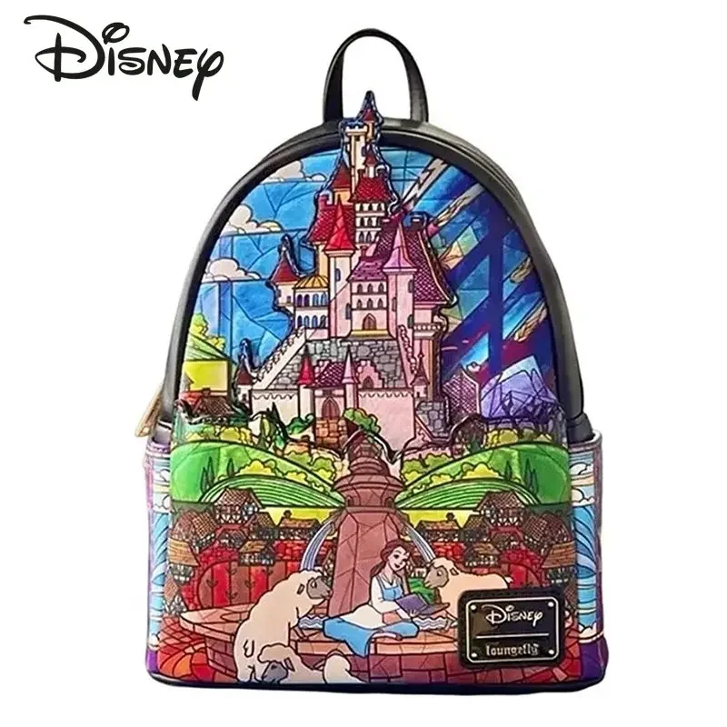 Disney Princess New Women's Backpack Luxury Brand Fashionable Women's Mini Backpack Bell Princess Cartoon Cute Girl Backpack