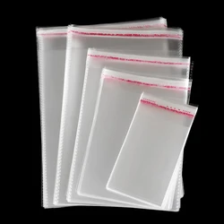 Sacs en cellophane refermables, petits sacs transparents en plastique OPP pour bijoux, boucles d'oreilles, bonbons, stockage d'emballage Chamonix, 100 pièces