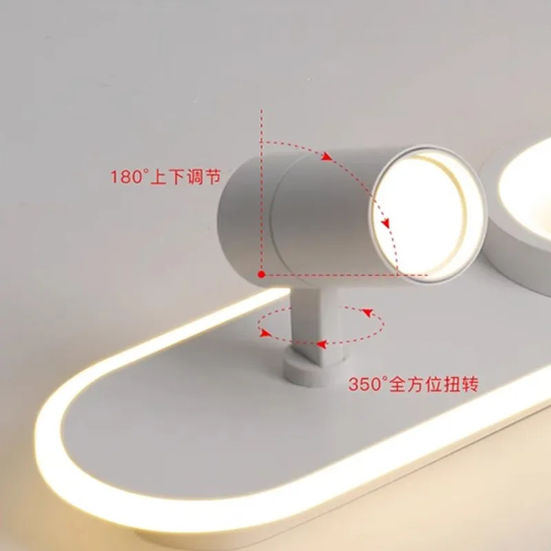 Track Spotlights No Main Lights Living Room Wall Lamp Long Hallway Light Cloakroom LED Ceiling Lights Spotlights For Dining Room