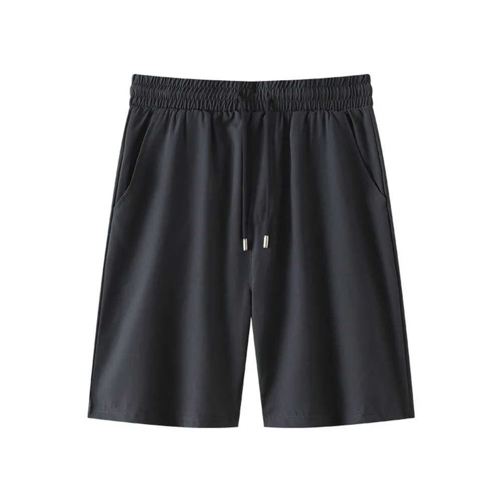 Loose Fit Knee Length Shorts for Men Quick Drying Polyester Spandex Fabric Designed for Running and Casual Wear