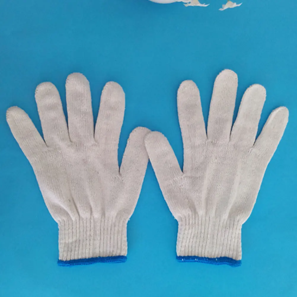

10Pcs Breathable Labor Protection Gloves Tough Cotton Yarn Material for Workshop Factory Home Repair Applications