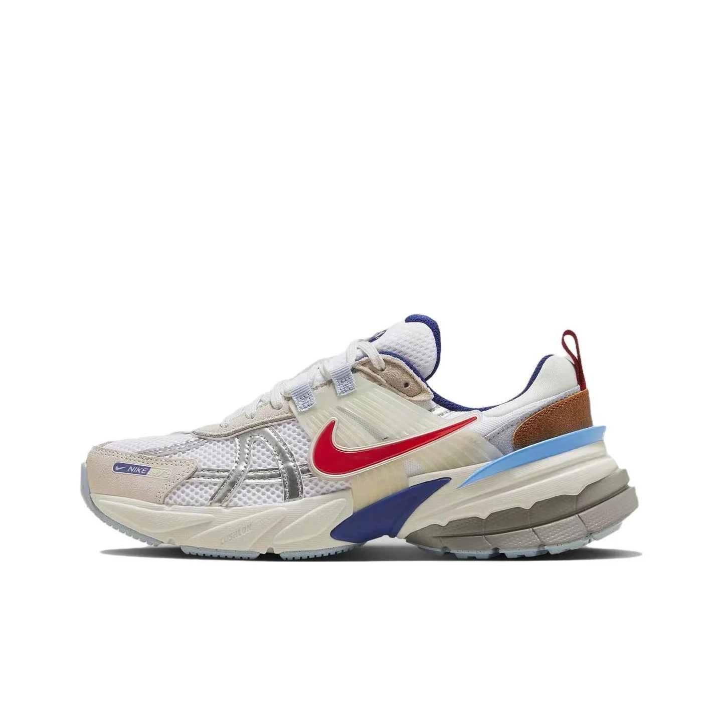 Nike V2K Run Round Toe Comfort Cushioning Breathable Low-Top Casual City Commuter Running Shoes Women's White/Grey/RedHF5724-061