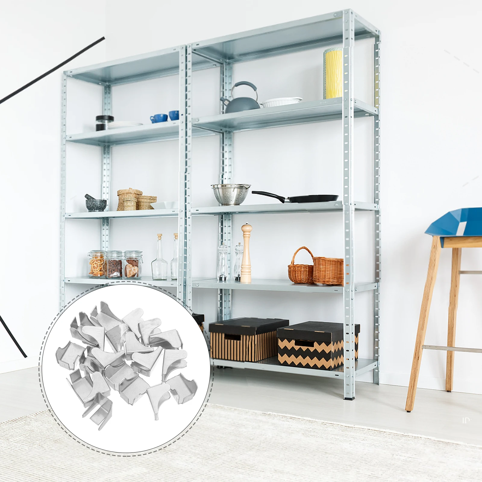 

20 Pcs Triangle Partition Bracket Buckle Iron Metal Cabinet Shelf Support Clips