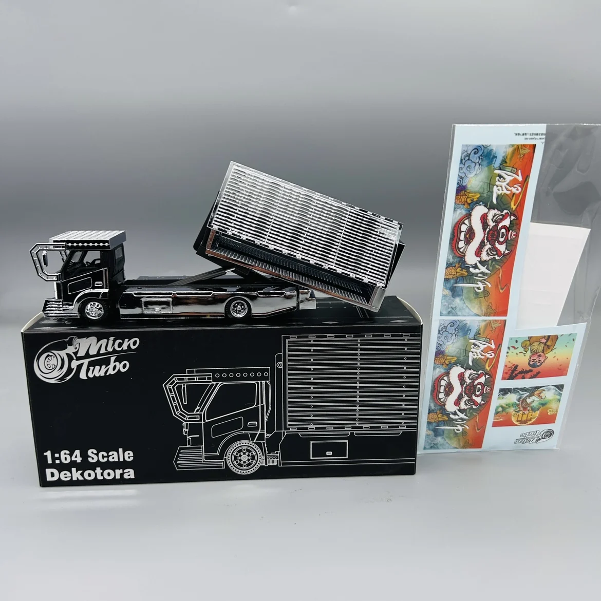 1:64, Lepel Runaway Gegalvaniseerde Flatbed Trailer Lightning Silhouet 23. Roze Varken Container Truck Collectie, Speelgoed voor jongens.