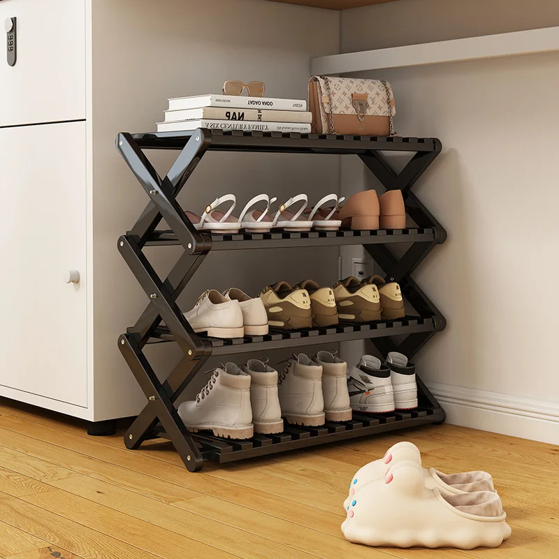 Folding shoe rack dormitory shoe cabinet assembly simple multi-layer shoe storage