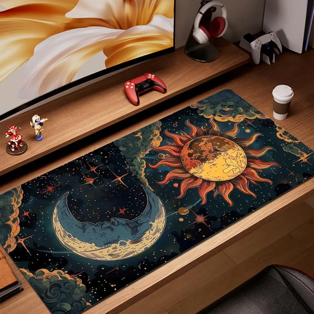 

HD Printing Large Size Landscape Moon Mouse Pad Desk Mat for Office Gaming Mousepad Decoration Non-slip Comfort Rubber Desk Mats