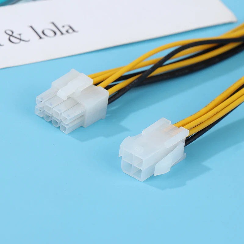 4 Pin Male to 8 Pin Female CPU Power Converter - 1Pc ATX Motherboard Adapter Cable, Power Supplies Lead