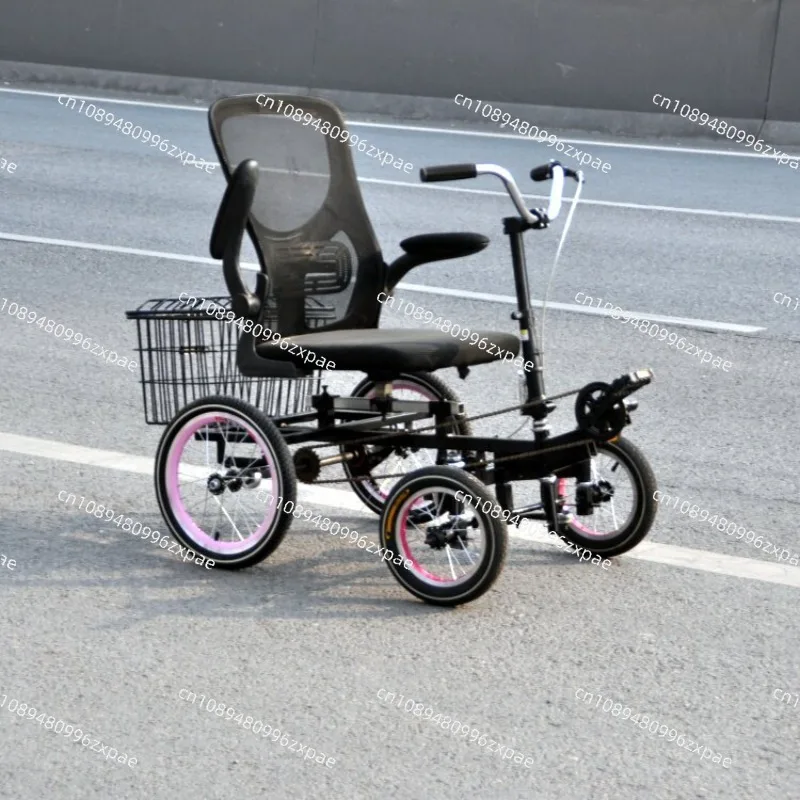 Tricycle Quadricycle Mobility Scooter For Commute Rehabilitation Elderly Pedal Bike