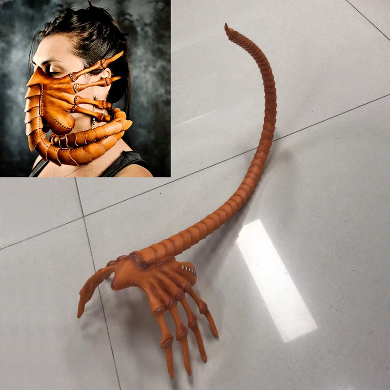 Le Cool Halloween Horror Alien Scorpion , Realistic New Face-Hugging Insect , Warrior Latex Mask