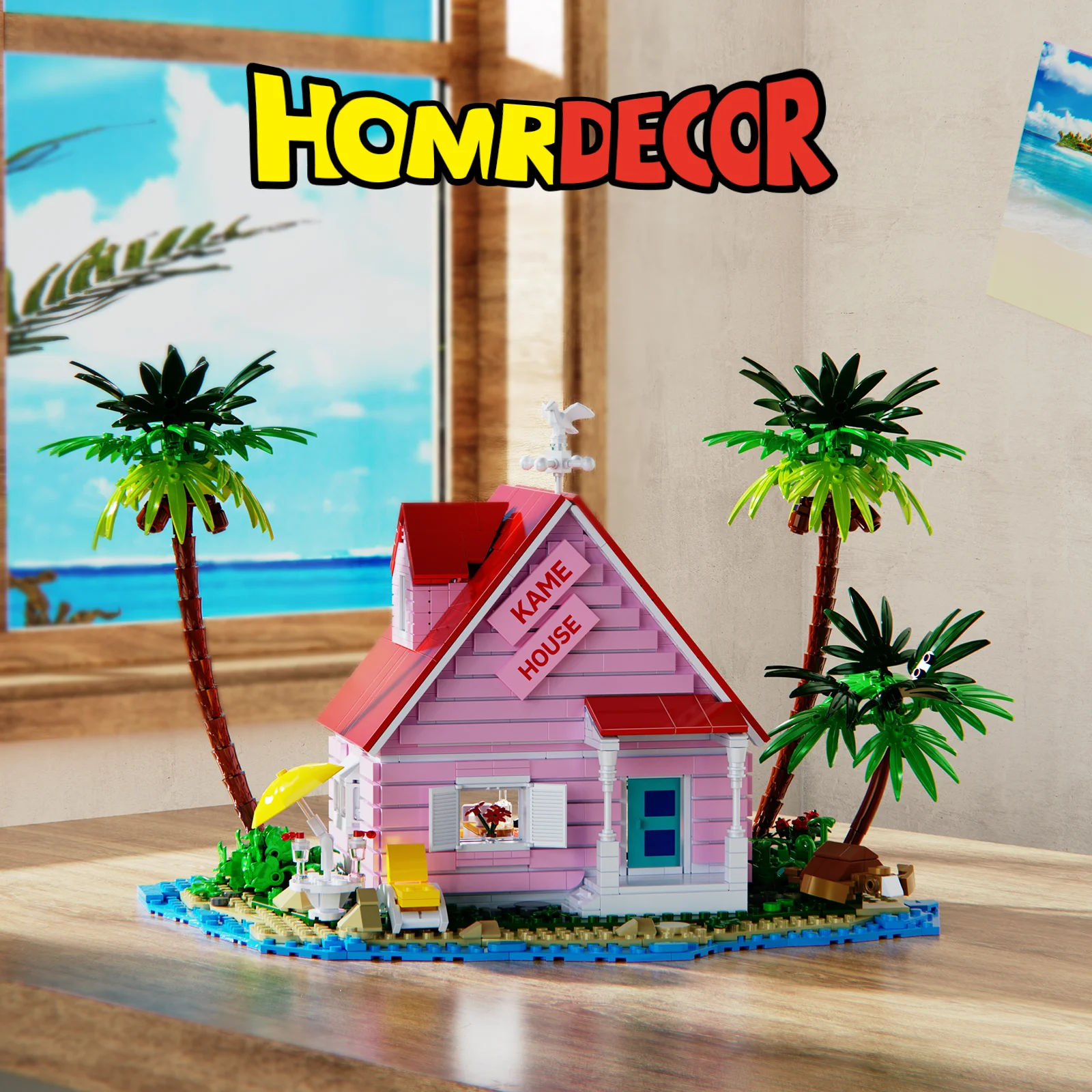 Kame House Building Blocks Set Turtle Hermit House Anime Architecture Model Toy Home Decor Christmas Birthday Gift for Fan Adult
