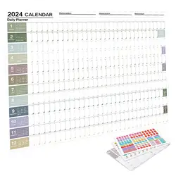 Wall Hanging Calendar 2024 Check List Multifunction Yearly Calendar Planner for House Office Important Dates Planning Activities