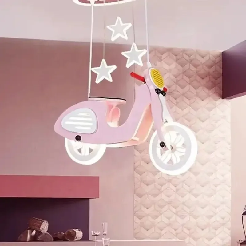 

Cartoon chandelier Children's lamp LED Children's new cute Bicycle motorcycle children's ceiling pendant light