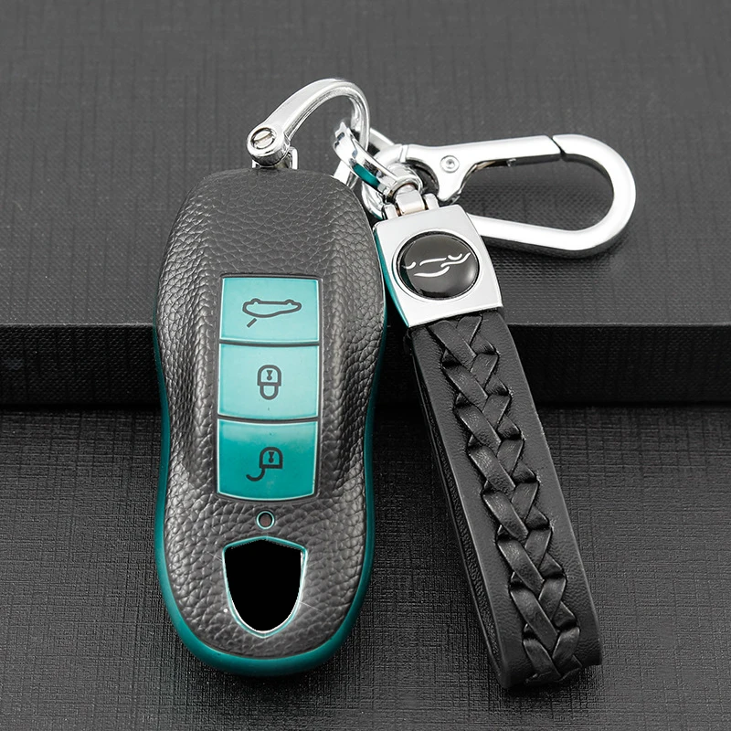 Custodia in pelle TPU per auto per Porsche Cayenne 958 911 Lepin 996 Macan Boxster Panamera 997 944 924 Panamera 718 971 9YA