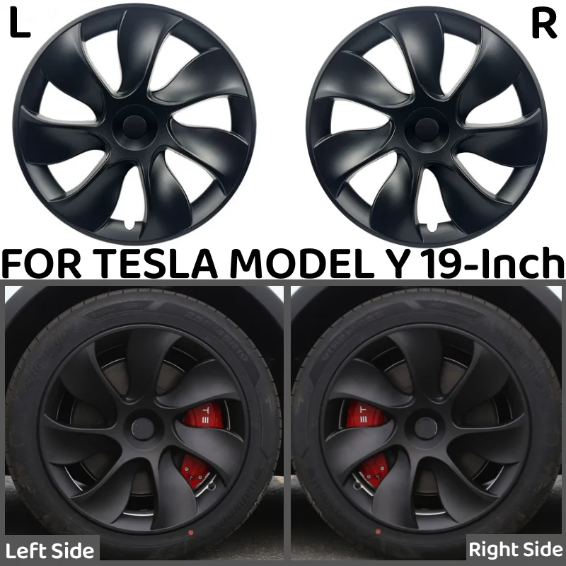 4PCS 19-Zoll Radkappe Ersatz Performance Radkappe Automobil Radkappe Vollrandabdeckung Zubehör für Tesla Model Y 2018-2023