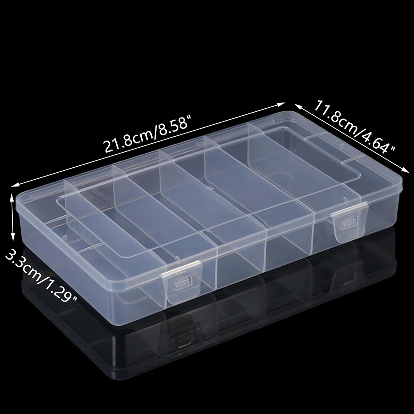 Transparent Fruit Fork Storage Box Organizer Plastic Storage Case Adjustable Container For Kids Fruit Fork Organizer Display Box