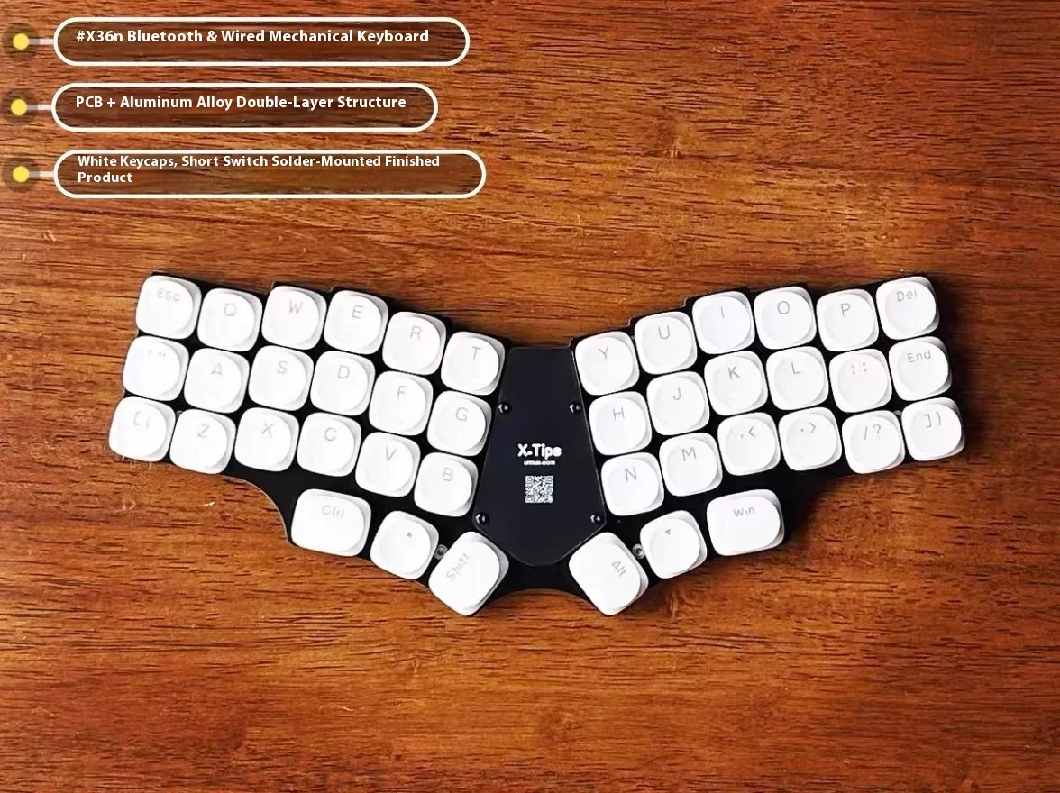 لوحة مفاتيح X36n Corne V4 تخطيط لاسلكي 42 مفتاحًا لوحة مفاتيح ميكانيكية مريحة متكاملة تدعم قارورة Qmk ملحقات ألعاب مخصصة