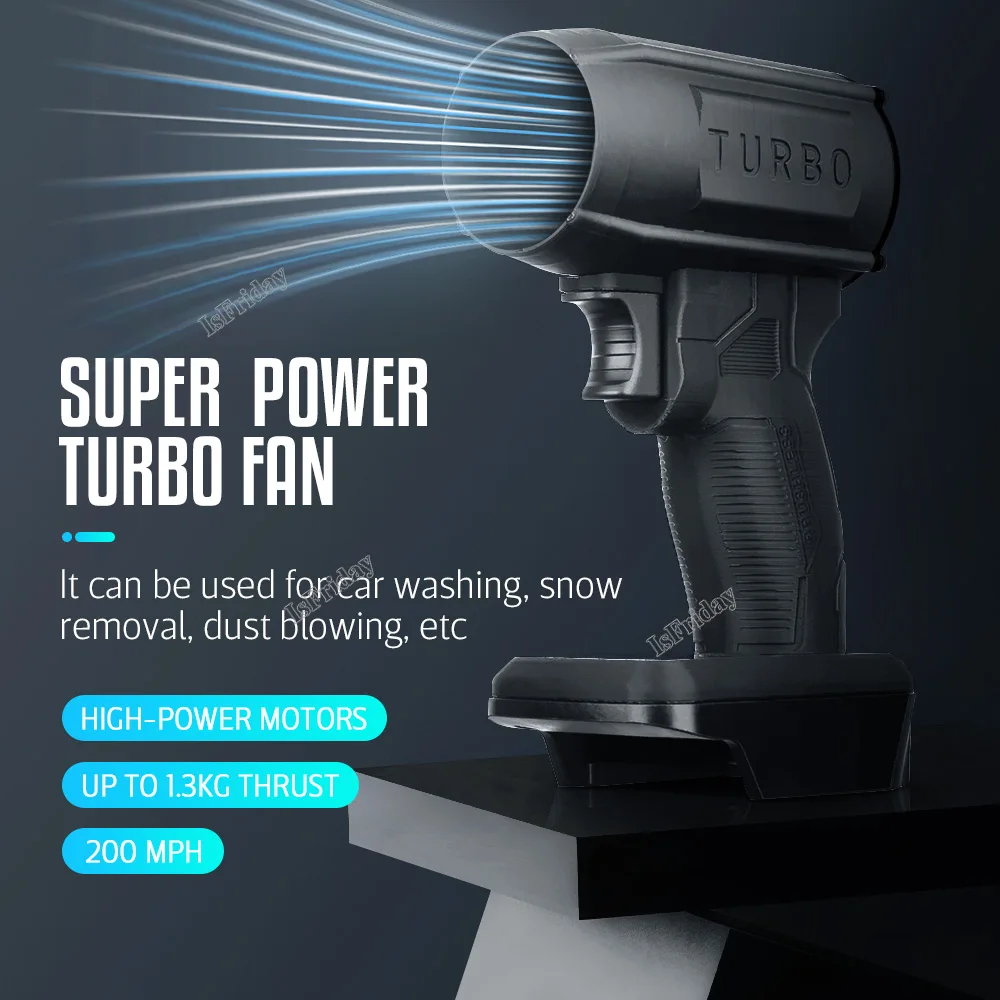 130000 Rotary Air Gun Turbo Jet Fan Electric POWERFUL BLOWERS Handheld Violent Fan Car Wash Snow Removal Air Dryer no battery