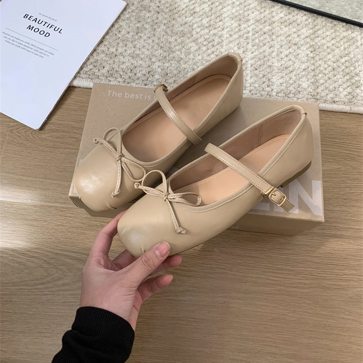 Ballerinas Woman 2024 Soft Female Shoes Round Toe White Sneakers Bow-Knot Ballet New Comfortable Dress Grandma Summer Butterfly