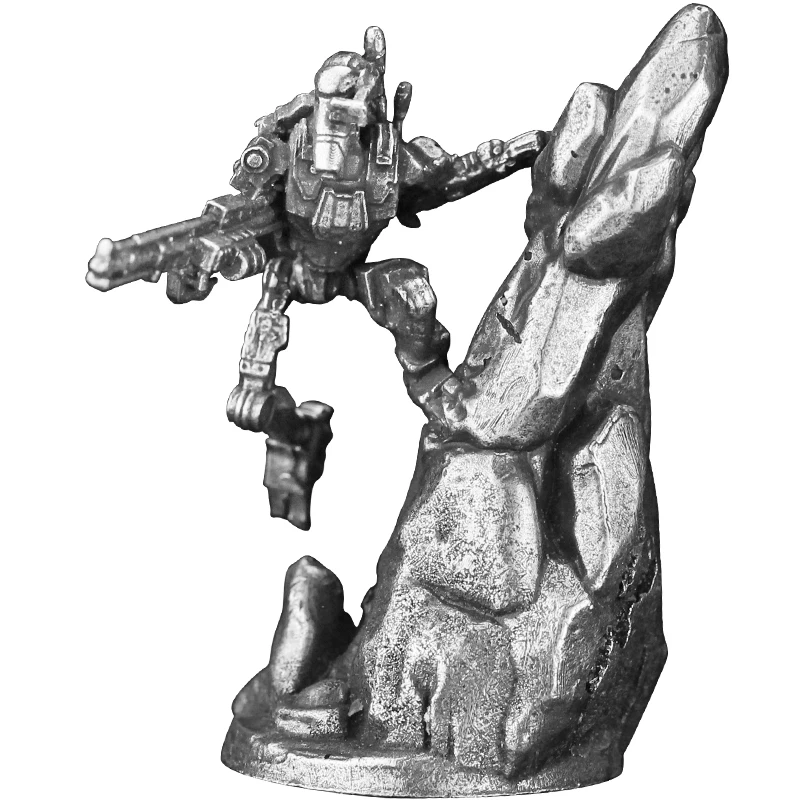 Cupronickel Robot Soldier Action Figures Metal Board Game Piece Miniature Ornament Accessorie Game Piece Creative Figurine Decor
