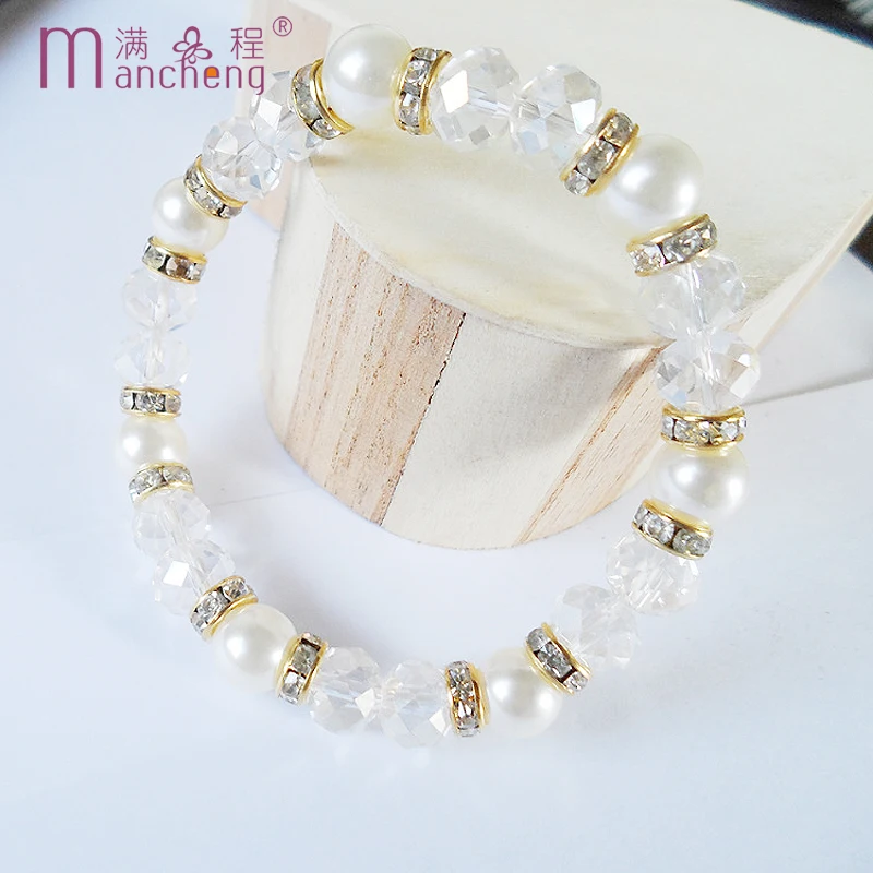 tiki tentacles New in White Pearl Crystal Bracelet Bangle Women Navidad Valorant Bikinis Totoro Bracelets Good Quality