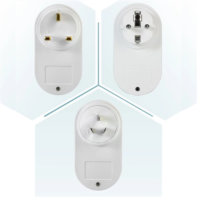 Tuya ปลั๊กอัจฉริยะ WiFi ซ็อกเก็ต10A/16A UK,สมาร์ทจับเวลา,APP และเสียงและรีโมทคอนโทรล