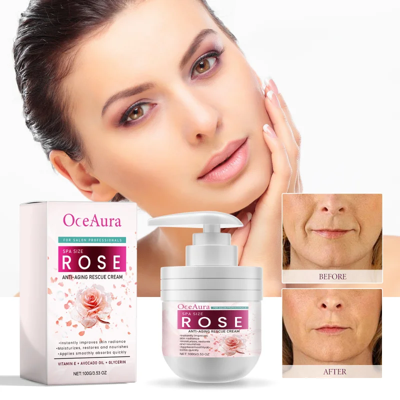 

Rose Anti-Aging Body Cream - Hydrating & Firming Moisturizer To Help Reduce Wrinkles & Improve Skin Texture
