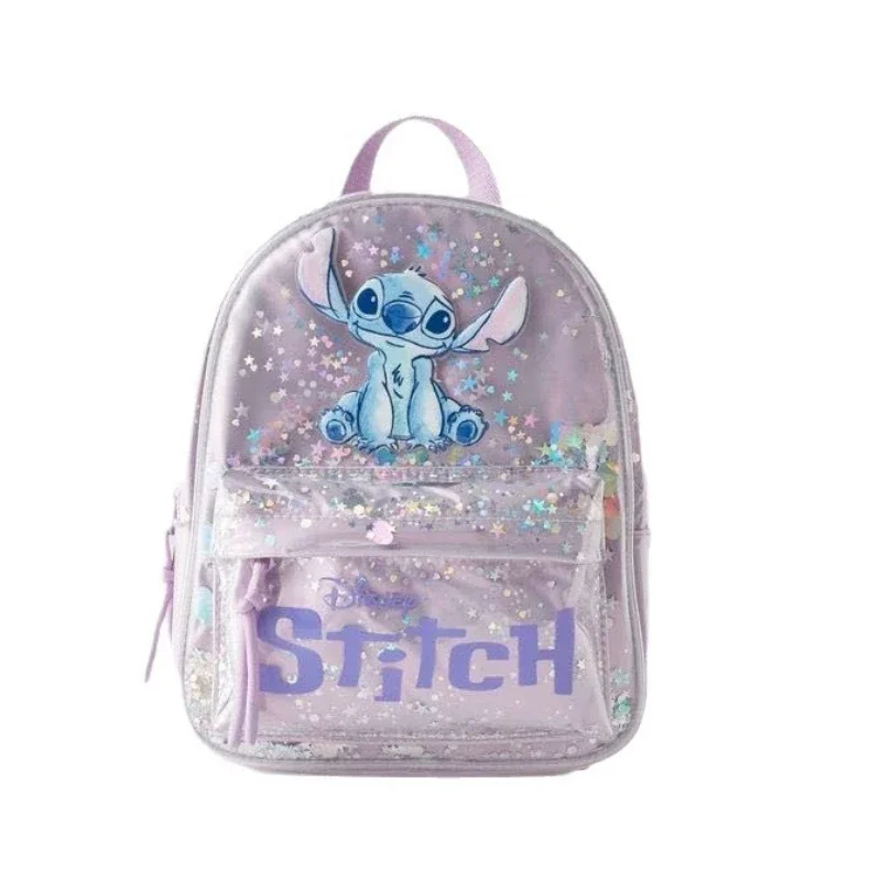 New Disney cartoon Stitch sequin Backpack bag Kindergarten school bag lady girls ball birthday gift