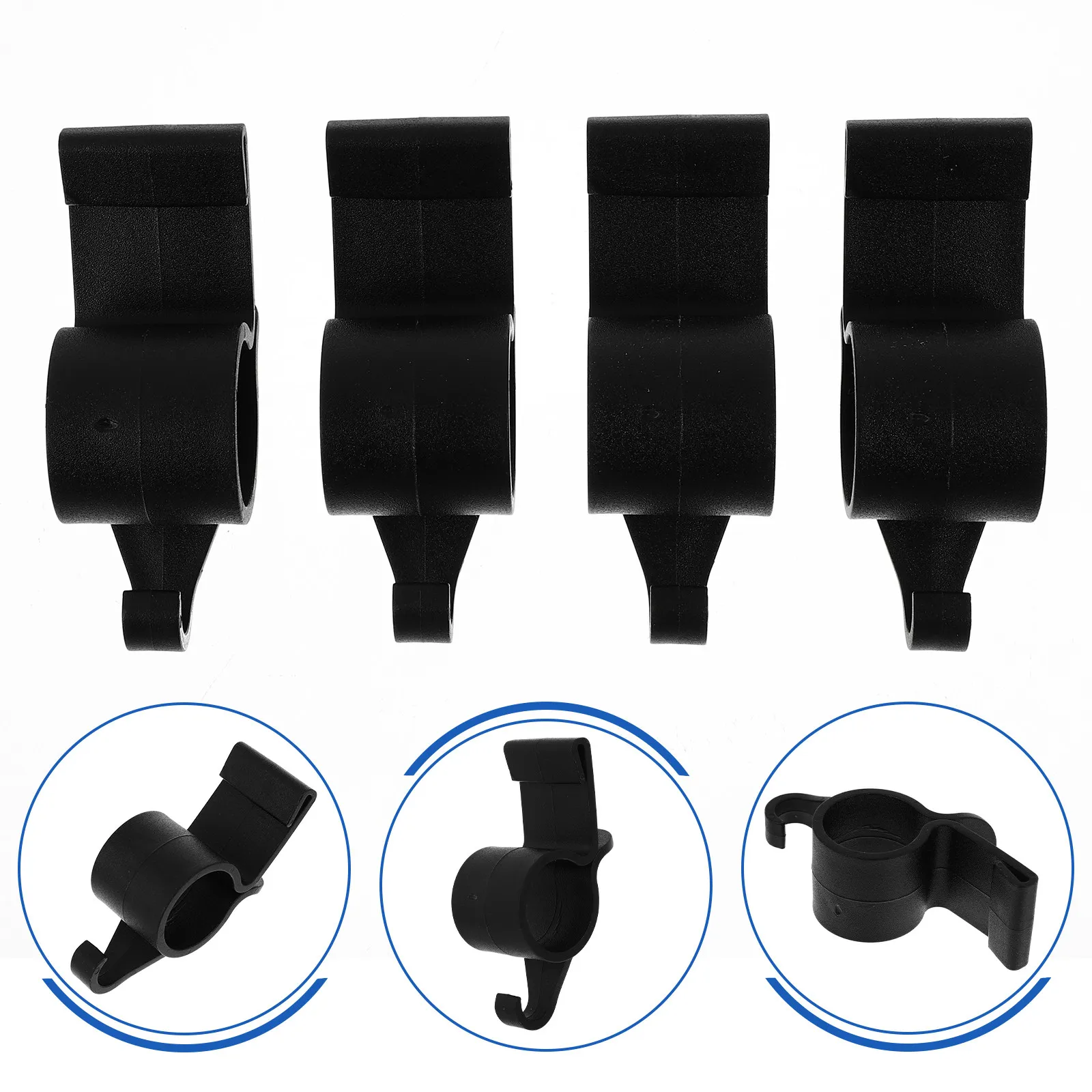 

4Pcs ABS Car Trunk Hook Heavy Duty Universal Trunk Organizer for Umbrella Fishing Rod Handbag Shopping Bag Easy Install No