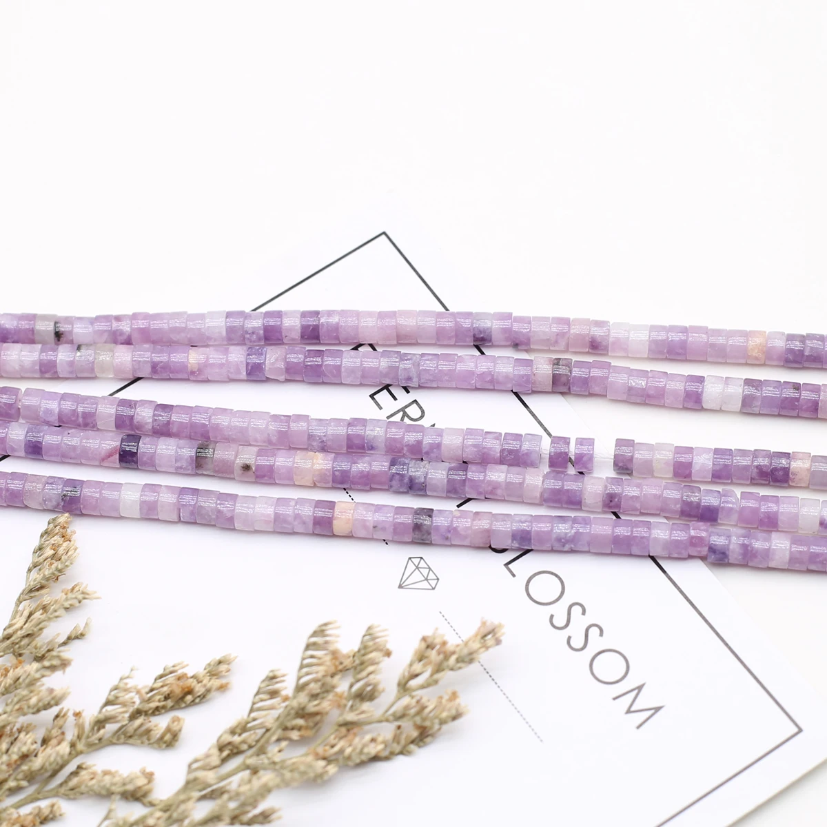 2x4mm Natural Stone Colorful Sea Sediment Jasper Beads Cylindrical Amethyst Tube Beads for Jewelry Making DIY Bracelet Earrings