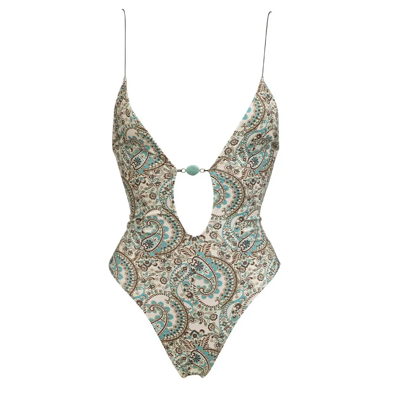 

Сексуальный цельный купальник, женский сексуальный женский купальник 2024, бандажный купальный костюм, плиссированное бикини, винтажная пляжная одежда