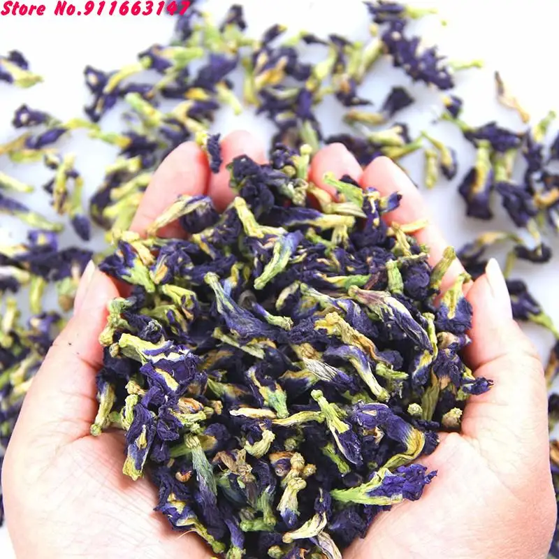 Top Natural Blue Butterfly Pea Dried Flower For Diy Candle Wedding Incense Making Butterfly Orchid Bud For Sachet Pillow Filling