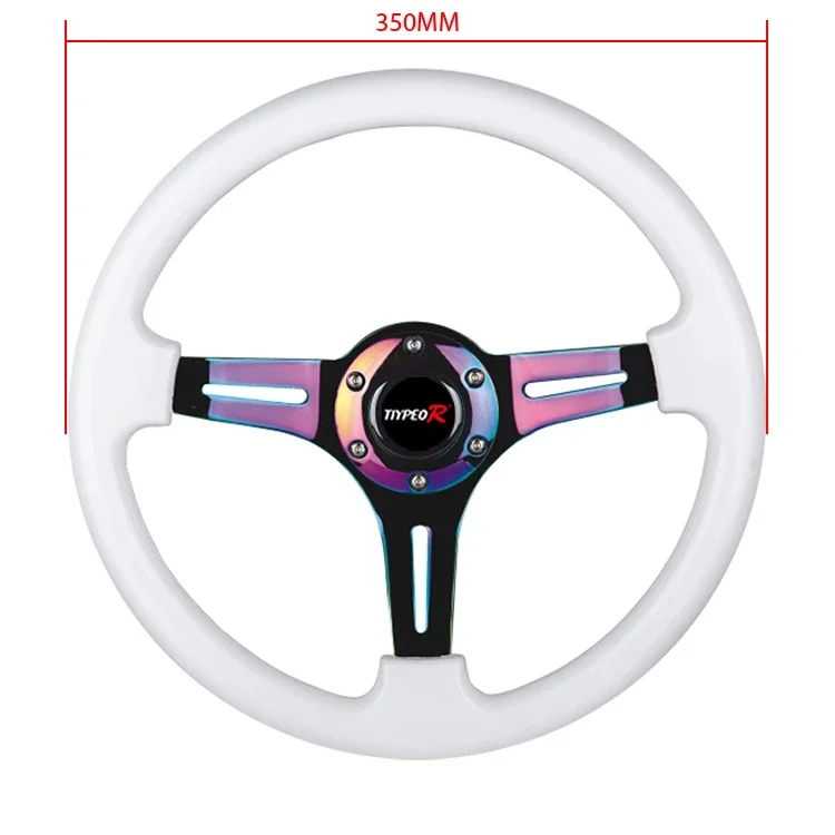 Personality Modified Car Steering Wheel 350mm Vintage Universal Steering Wheel