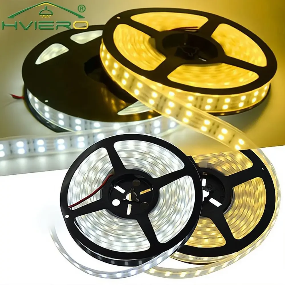 

5050 SMD 600Leds Strip Lighting Warm White Double Row Waterproof Ip67 5M Bar Led Garden Holiday Lights Desk Lamping Multipurpose
