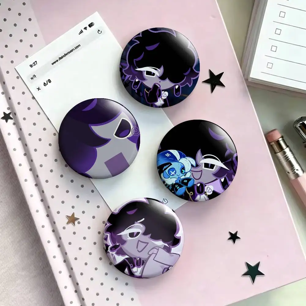 

Black Sapphire Cookie Run K-KingdomS Laser Badge Applicable For Backpack Clothes Hats Decor Creative Accessories
