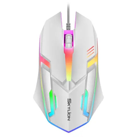 F1 Wired 3 Keys Mouse Colorful Lighting Gaming and Office For Microsoft Windows and Apple IOS System