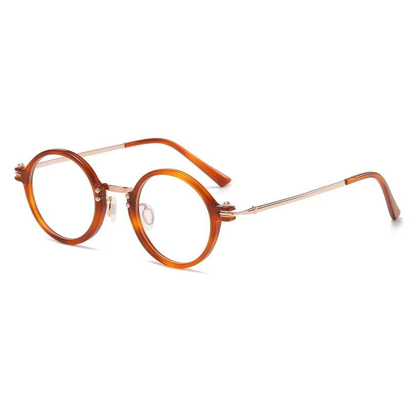 

Женские модные довольно маленькие круглые очки из чистого титана для близорукости, мультифокальная оправа для очков для мужчин и женщин, ультра легкие оптические очки в стиле ретро