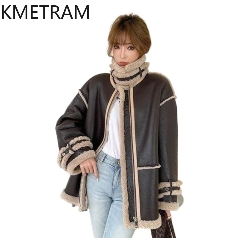 Natural Sheepskin Wool Double Faced Fur Coat Women Genuine Leather Jacket Winter Fashion Woman Clothes 2024 Fourrures Femmes