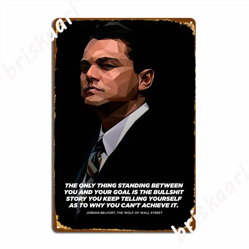 Póster de placa de Metal de Jordan Belfort, placas personalizadas, carteles de estaño para pared de cine y Pub