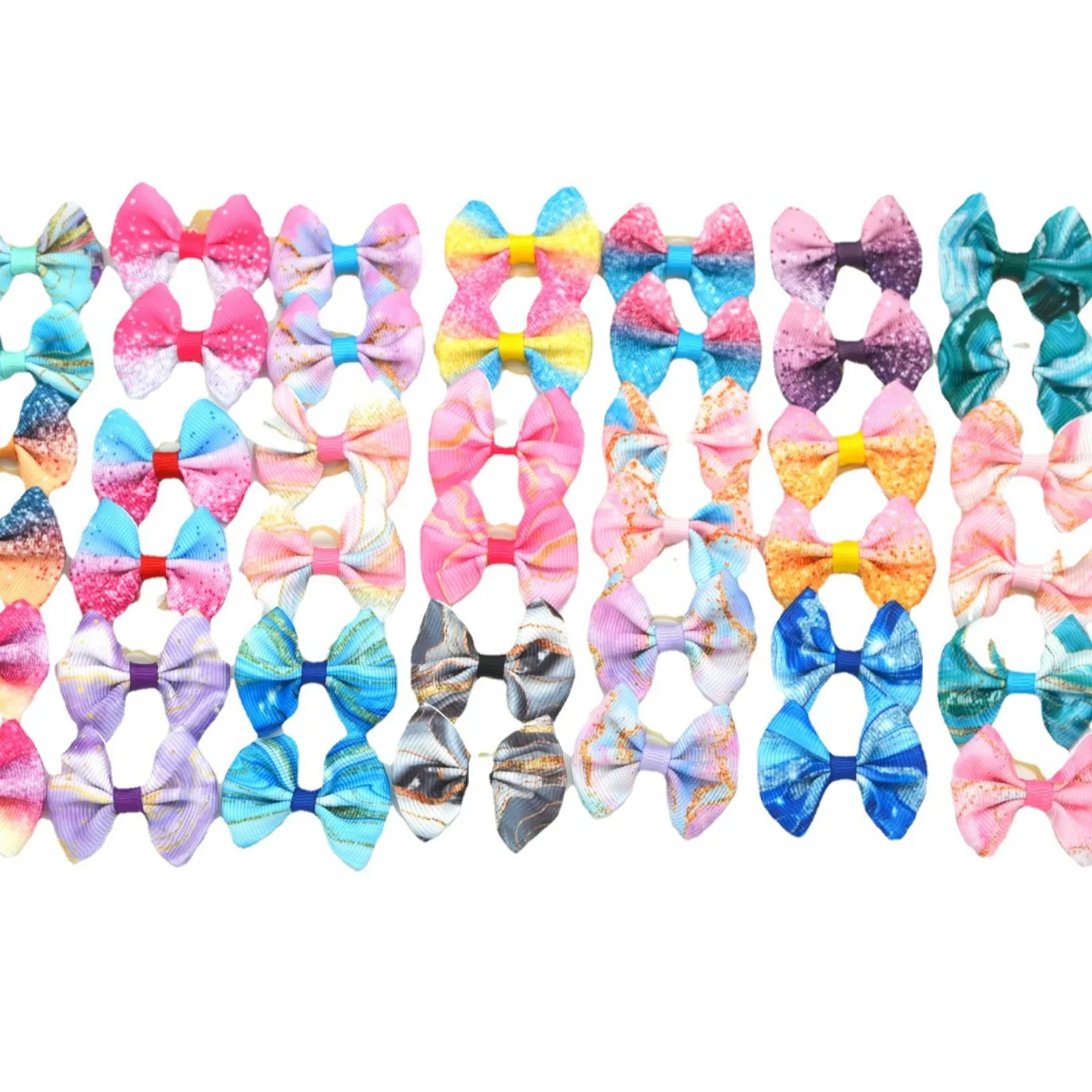 10 PCS Dog Grooming Hair Bows Dog Bows Mix Colours Small Dog Accessories Dog Hair Rubber Bands Pet Headwear Pet Supplier