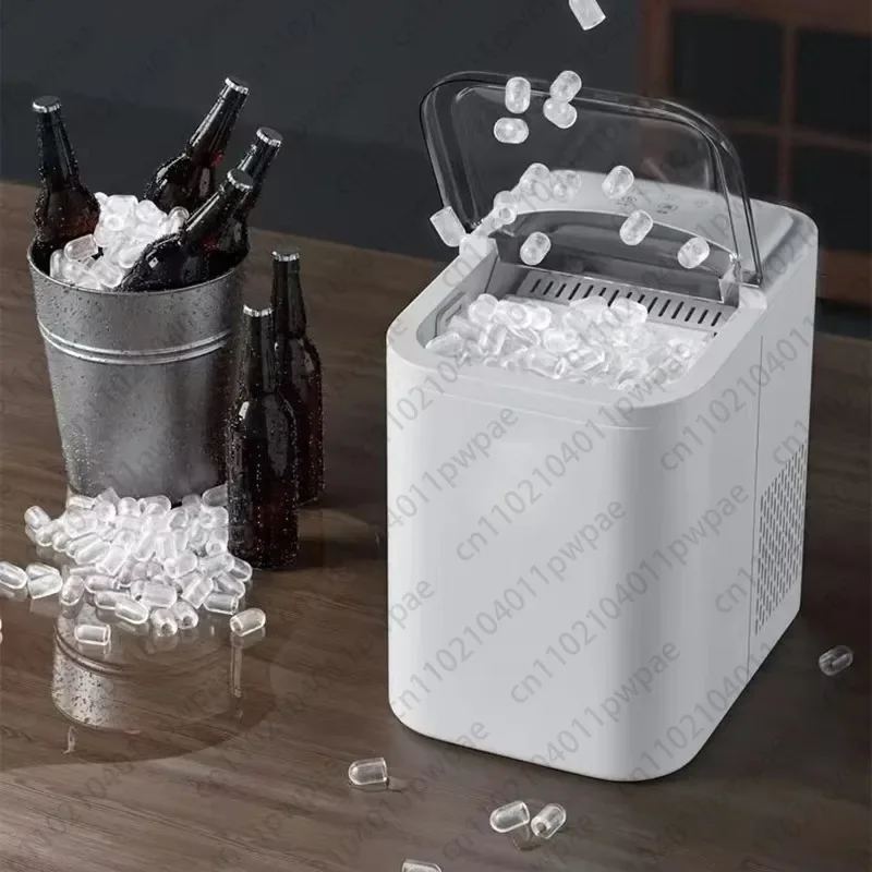 Ice Maker, Portable  Maker with Handle, Self-cleaning Ice Maker Ice Bag, and Scoop Basket for Home Bars