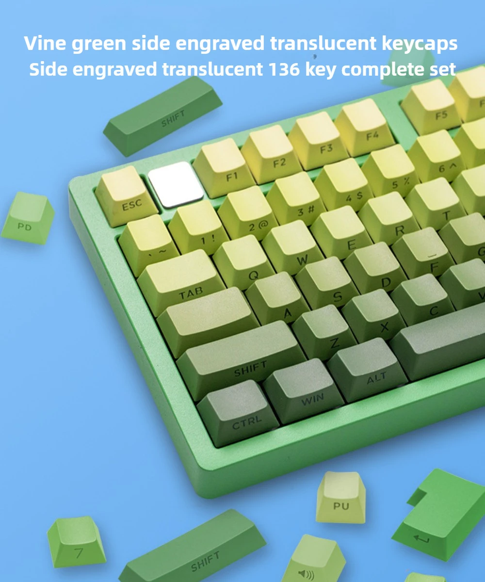 

Aula F87 keycap keycaps set PBT for mechanical keyboard key caps hi8/104 кейкапы кейкапы для механической клавиатуры