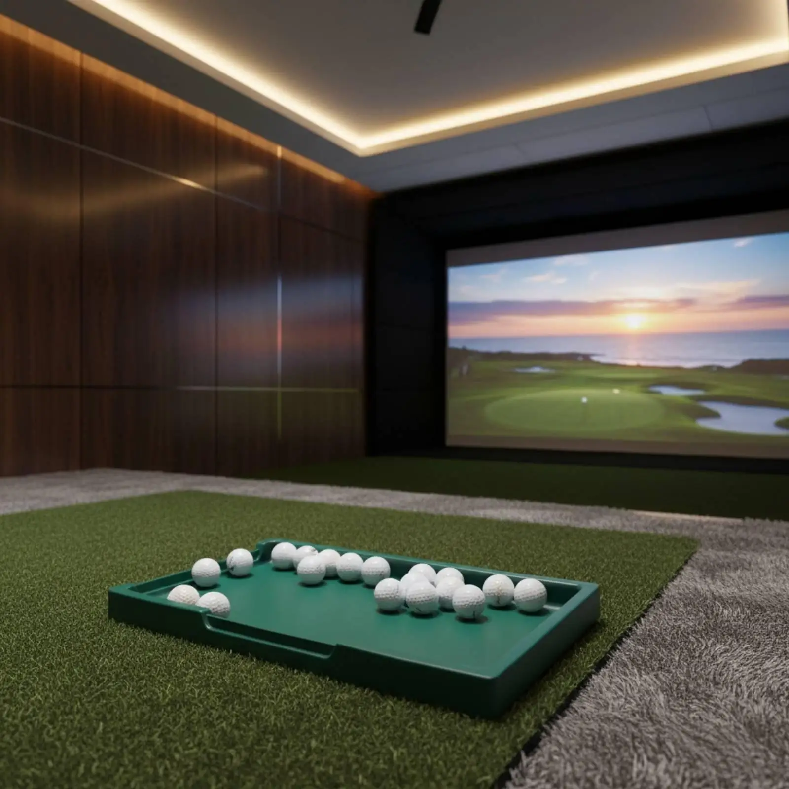 Stable Golf Tee Pad for Golf Ball Case and Golf Training Equipment Rubber Practice Mat for Golf